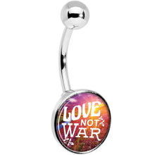 Load image into Gallery viewer, Love Not War Belly Ring