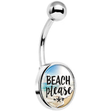Load image into Gallery viewer, Tropical Paradise Beach Please Belly Ring