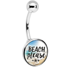 Load image into Gallery viewer, Tropical Paradise Beach Please Belly Ring
