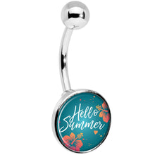 Load image into Gallery viewer, Floral Hello Summer Belly Ring
