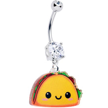 Load image into Gallery viewer, Acrylicious Taco Dangle Belly Ring by Onyx O