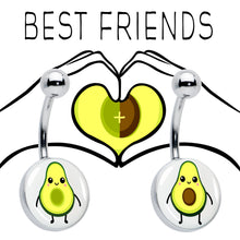 Load image into Gallery viewer, Avocado Oh BFF Set of 2 Belly Rings by Onyx O