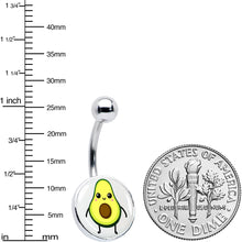 Load image into Gallery viewer, Avocado Oh BFF Set of 2 Belly Rings by Onyx O