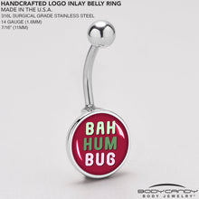 Load image into Gallery viewer, Bah Humbug Holiday Grouch Belly Ring by Onyx O