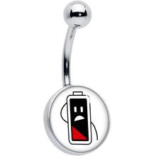 Load image into Gallery viewer, Battery Empty Belly Ring by Onyx O