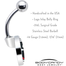 Load image into Gallery viewer, Battery Empty Belly Ring by Onyx O
