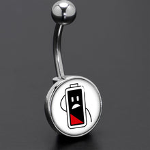 Load image into Gallery viewer, Battery Empty Belly Ring by Onyx O