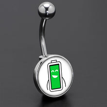 Load image into Gallery viewer, Battery Full Belly Ring by Onyx O
