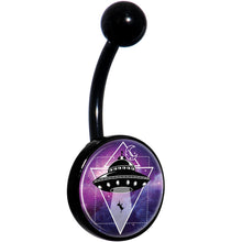 Load image into Gallery viewer, UFO Cat Abduction Black Belly Ring