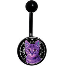 Load image into Gallery viewer, Boho Fuchsia Kitty Cat Black Belly Ring