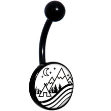 Load image into Gallery viewer, Camping in the Mountains Black Belly Ring