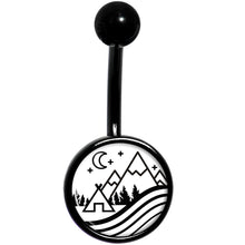 Load image into Gallery viewer, Camping in the Mountains Black Belly Ring