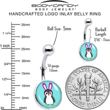 Load image into Gallery viewer, Bunny Penguin Belly Ring by Onyx O