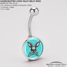 Load image into Gallery viewer, Bunny and Crossbones Belly Ring by Onyx O