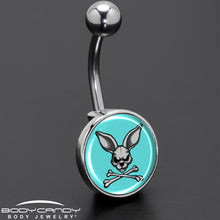 Load image into Gallery viewer, Bunny and Crossbones Belly Ring by Onyx O