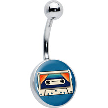Load image into Gallery viewer, Retro Cassette Tape Belly Ring by Onyx O