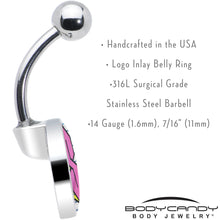 Load image into Gallery viewer, Hot Pink Cool S Belly Ring by Onyx O