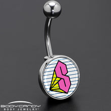 Load image into Gallery viewer, Hot Pink Cool S Belly Ring by Onyx O