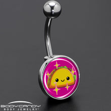 Load image into Gallery viewer, Mexican Fiesta Cute Taco Belly Ring by Onyx O
