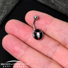 Load image into Gallery viewer, Holiday Dead Nosed Reindeer Belly Ring by Onyx O
