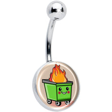 Load image into Gallery viewer, Dumpster Fire Belly Ring by Onyx O