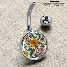 Load image into Gallery viewer, Blossom Creation Wildflower Flowers Belly Ring by Onyx O