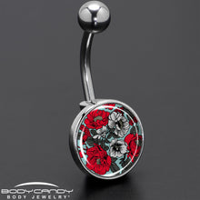 Load image into Gallery viewer, Blossom Creation Vibrant Bloom of Flowers Belly Ring by Onyx O