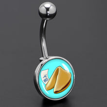 Load image into Gallery viewer, Fortune Cookie Belly Ring by Onyx O