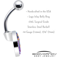 Load image into Gallery viewer, Funky Swirls Belly Ring by Onyx O