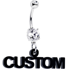Load image into Gallery viewer, Custom Double Gem Personalized Name Belly Ring