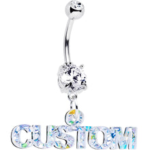 Load image into Gallery viewer, Custom Double Gem Personalized Name Belly Ring