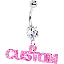Load image into Gallery viewer, Custom Double Gem Personalized Name Belly Ring