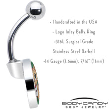 Load image into Gallery viewer, Christmas Holiday Gingerbread Kitty Cat Belly Ring by Onyx O