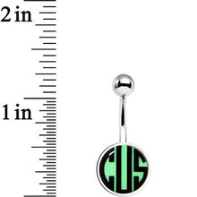 Load image into Gallery viewer, Custom Glow in the Dark Logo Personalized Initial Belly Ring