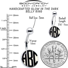 Load image into Gallery viewer, Custom Glow in the Dark Logo Personalized Initial Belly Ring