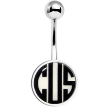 Load image into Gallery viewer, Custom Glow in the Dark Logo Personalized Initial Belly Ring