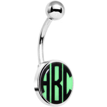 Load image into Gallery viewer, Custom Glow in the Dark Logo Personalized Initial Belly Ring