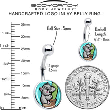 Load image into Gallery viewer, Cute Biting Baby Hippo Belly Ring