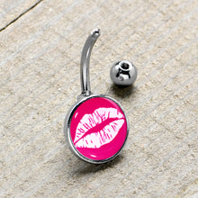 Load image into Gallery viewer, Red Hot Lips Belly Ring by Onyx O