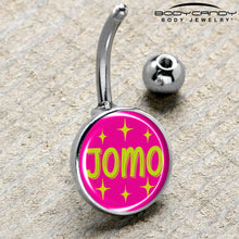 Load image into Gallery viewer, Pink JOMO Belly Ring by Onyx O