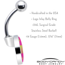 Load image into Gallery viewer, Pink JOMO Belly Ring by Onyx O