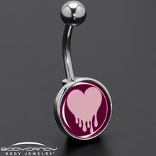 Load image into Gallery viewer, Pinkish Melting Heart Belly Ring by Onyx O