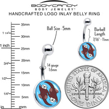 Load image into Gallery viewer, Oh My Otters Animal Belly Ring by Onyx O