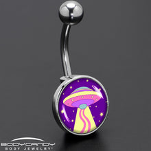 Load image into Gallery viewer, Style Space Invasion UFO Belly Ring by Onyx O