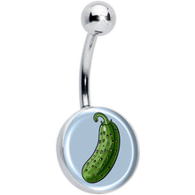 Load image into Gallery viewer, Green Pickle Belly Ring by Onyx O