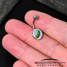 Load image into Gallery viewer, Green Pickle Belly Ring by Onyx O