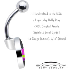Load image into Gallery viewer, Heart Planet Belly Ring by Onyx O