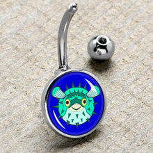 Load image into Gallery viewer, Pufferfish Belly Ring by Onyx O