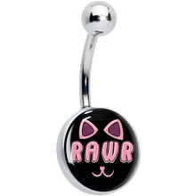Load image into Gallery viewer, RAWR Kitty Cat Belly Ring by Onyx O
