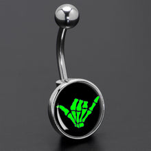 Load image into Gallery viewer, Shaka Hand Belly Ring by Onyx O